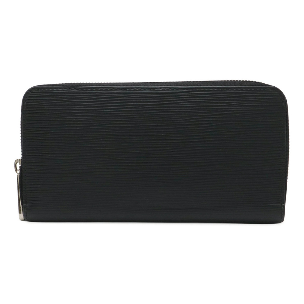 LOUIS VUITTON Epi Zippy Wallet Round Zipper Long Leather Noir Black